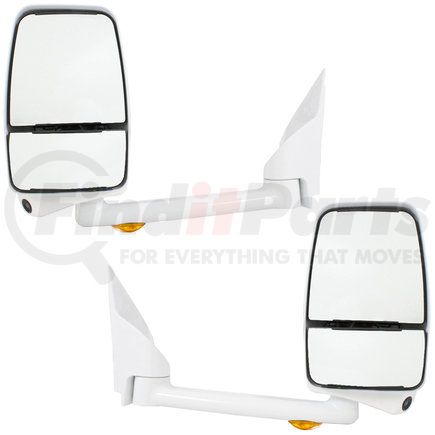 Velvac 719329 2020 Deluxe Series Door Mirror - White, 96" Body Width, Deluxe Head, Driver and Passenger Side