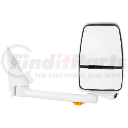 Velvac 719330 2020 Deluxe Series Door Mirror - White, 96" Body Width, Deluxe Head, Passenger Side