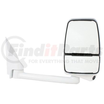 Velvac 719358 2020 Deluxe Series Door Mirror - White, 102" Body Width, Deluxe Head, Passenger Side