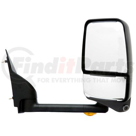 Velvac 719370 2020 Deluxe Series Door Mirror - Black, 102" Body Width, Deluxe Head, Passenger Side