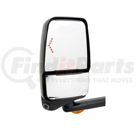 Velvac 719378 2020 Deluxe Series Door Mirror - Chrome, 102" Body Width, Deluxe Head, Passenger Side