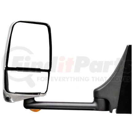 Velvac 719375 2020 Deluxe Series Door Mirror - Chrome, 102" Body Width, Deluxe Head, Driver Side