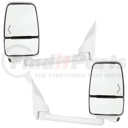 Velvac 719382 2020 Deluxe Series Door Mirror - White, 102" Body Width, Deluxe Head, Driver and Passenger Side
