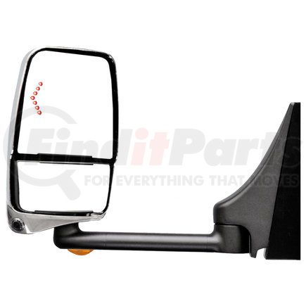 Velvac 719395 2020 Deluxe Series Door Mirror - Chrome, 102" Body Width, Deluxe Head, Driver Side