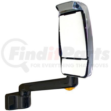 Velvac 719504-1 2030 Series Door Mirror - Chrome, 14" Lighted Arm, Euromax Head, Passenger Side