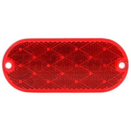 Truck-Lite 98031R Reflector - 2 x 4" Oval, Red, 2 Screw