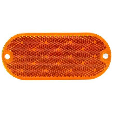 Truck-Lite 98031Y Reflector - 2 x 4" Oval, Yellow, 2 Screw