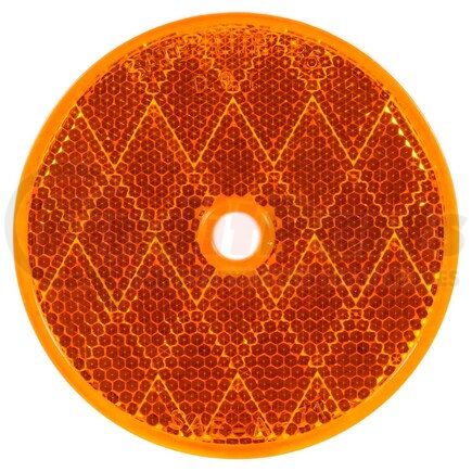 Truck-Lite 98006Y Reflector - 3" Round, Yellow, 1 Screw/Nail/Rivet