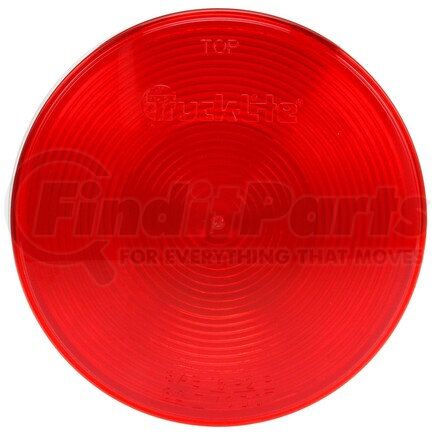 Truck-Lite 99010R Brake Light Lens - Circular, Red, Polycarbonate, Replacement Lens, Snap-Fit