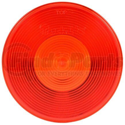 Truck-Lite 99008R Brake Light Lens - Circular, Red, Polycarbonate, Replacement Lens, Snap-Fit