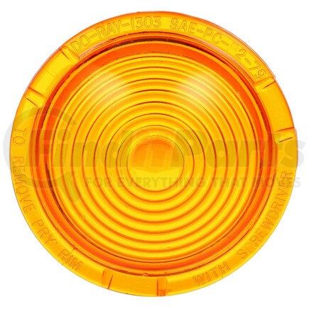 Truck-Lite 99044Y Marker Light Lens - Circular, Yellow, Acrylic, Snap-Fit Mount