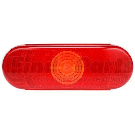 Truck-Lite 99184R Brake Light Lens - Oval, Red, Polycarbonate, Replacement Lens, Snap-Fit