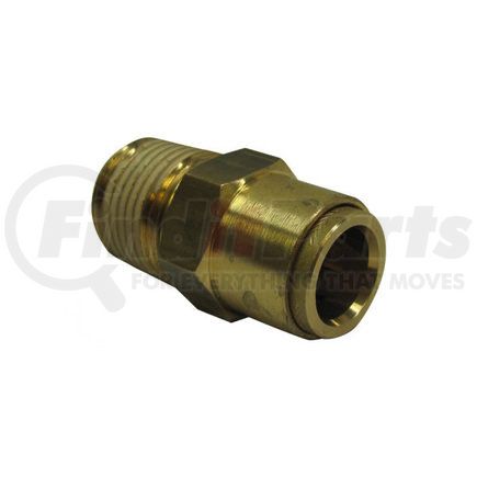 Velvac 017937 Air Brake Fitting - Push-Lock, Male Connector, Brass, 1/2" x 1/4"