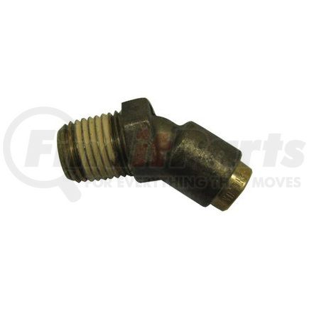 Velvac VLV017983 Air Brake Fitting - Brass Push-Lock, 45 Deg Male Fixed Elbow, 3/8" x 3/8"