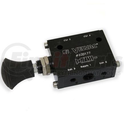 Velvac VLV320177 Push / Pull Switch - Viper 4-Way Push/Pull Valve, Includes Faceplate