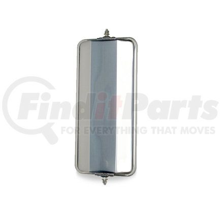 Velvac VLV705333 Door Mirror - 7" x 16" Angle Back, Round Corner, Standard Glass, Stainless Steel
