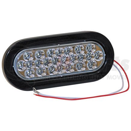 Buyers Products 5626324 6 Inch Clear Oval Backup Light Kit with 24 LEDs (PL-2 Connection, Includes Grommet and Plug)