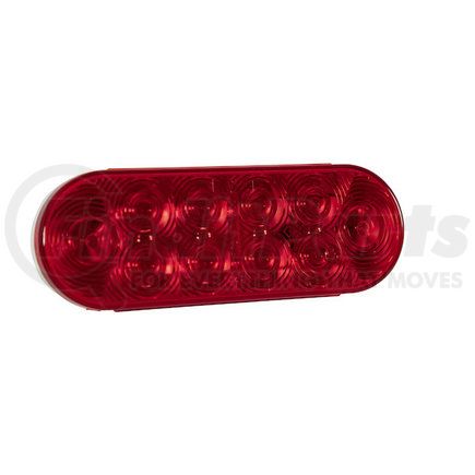 Buyers Products 5626550 6in. Red Oval Stop/Turn/Tail Light with 10 LEDs (Pl-3 Connection) - Bulk