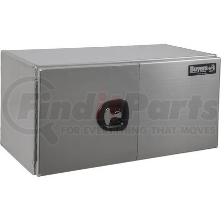 Buyers Products 1705315 18x18x60 Inch Smooth Aluminum Underbody Truck Tool Box - Double Barn Door, 3-Point Compression Latch