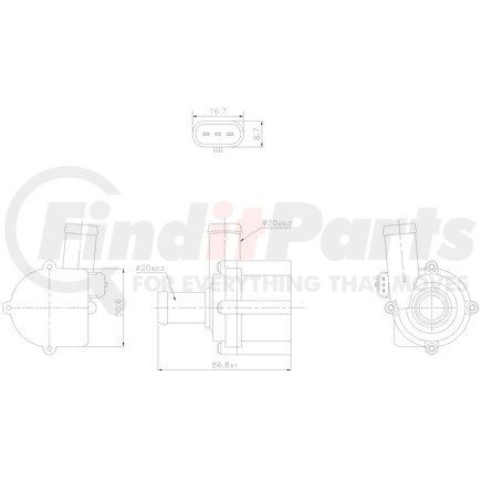Nissens 831116 Auxiliary Water Pump