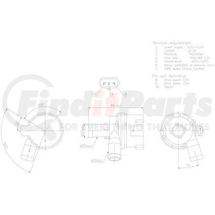 Nissens 831117 Auxiliary Water Pump