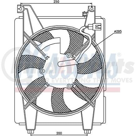 Nissens 85088 A/C Condenser Fan Assembly