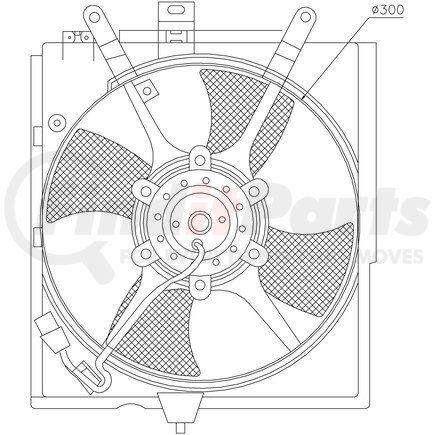 Nissens 85298 A/C Condenser Fan Assembly