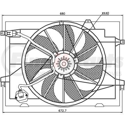 Nissens 85366 Engine Cooling Fan Assembly