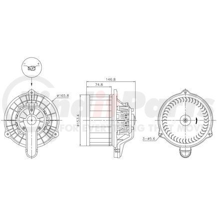 Nissens 87564 Blower Motor Assembly