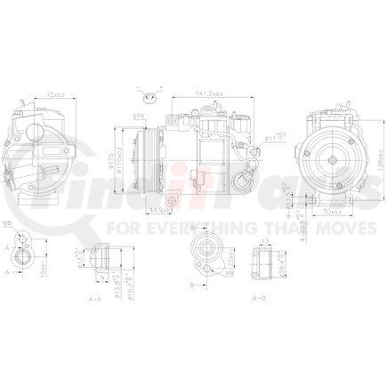 Nissens 890199 Air Conditioning Compressor with Clutch