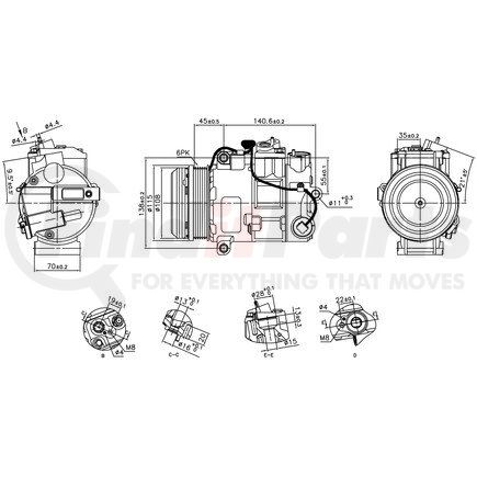 Nissens 891031 Air Conditioning Compressor with Clutch