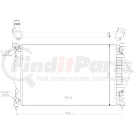 Nissens 60305A Radiator w/Integrated Transmission Oil Cooler