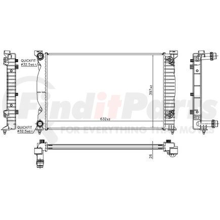 Nissens 60353 Radiator w/Integrated Transmission Oil Cooler
