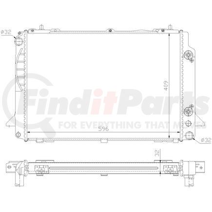 Nissens 60469A Radiator w/Integrated Transmission Oil Cooler