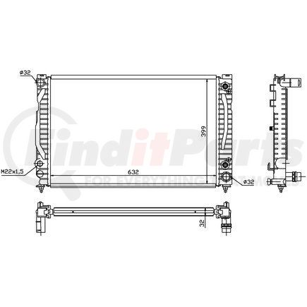 Nissens 60495 Radiator w/Integrated Transmission Oil Cooler