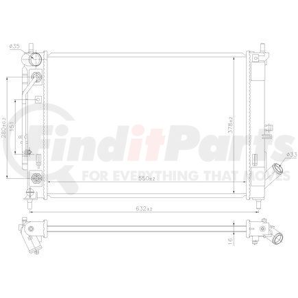 Nissens 606476 Radiator w/Integrated Transmission Oil Cooler