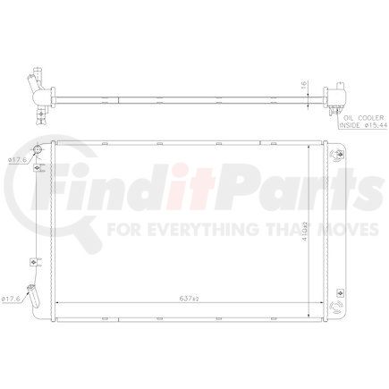 Nissens 606608 Radiator w/Integrated Transmission Oil Cooler