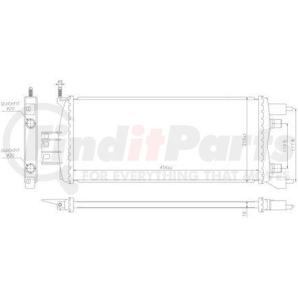 Nissens 606840 Radiator w/Integrated Transmission Oil Cooler