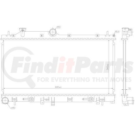 Nissens 606842 Radiator w/Integrated Transmission Oil Cooler