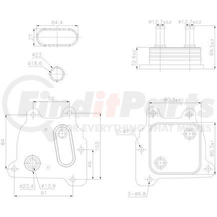 Nissens 91364 Engine Oil Cooler