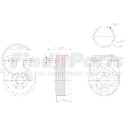 Nissens 91372 Engine Oil Cooler