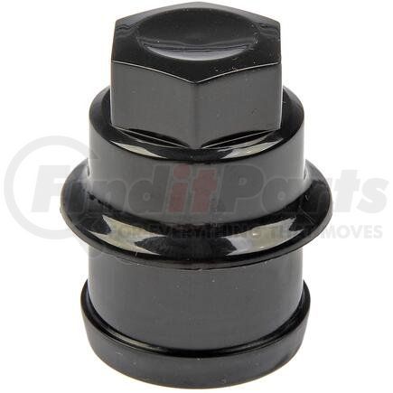 Dorman 611-622.1 Wheel Nut Cover - Black, M27-2.0 Thread, 22mm Hex, 45mm Depth, Threaded, Plastic, Metric