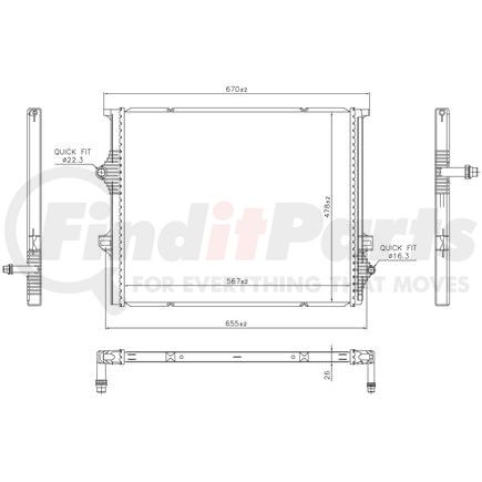 Nissens 606397 Intercooler Radiator
