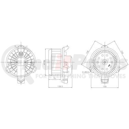Nissens 87787 Blower Motor Assembly