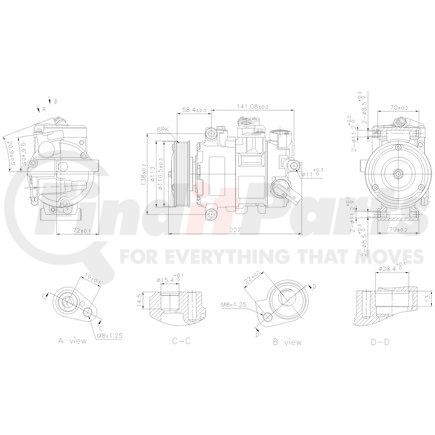 Nissens 890757 Air Conditioning Compressor with Clutch