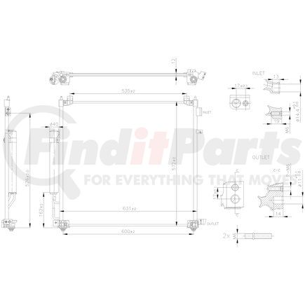 Nissens 941295 Air Conditioning Condenser/Receiver Drier Assembly