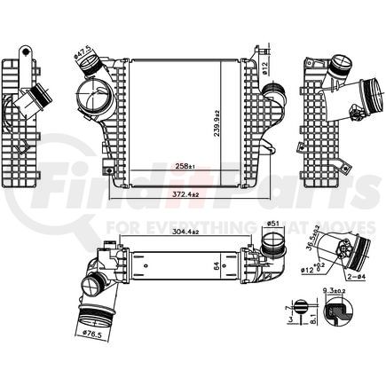 Nissens 961304 Turbocharger Intercooler