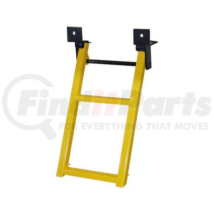 Buyers Products rs2y 2-Rung Yellow Retractable Truck Steps with Nonslip Tread - 17.38 x 30.25 Inch