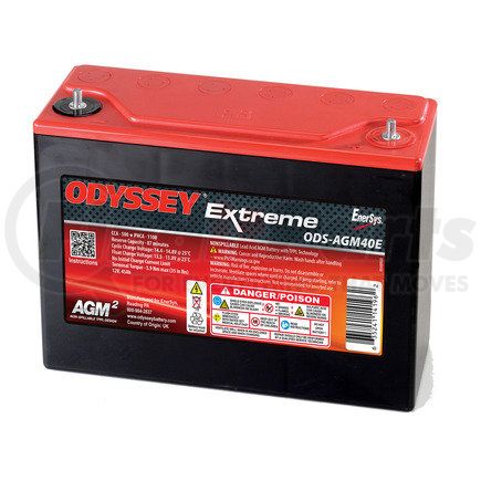 Odyssey Batteries ODS-AGM40E Powersport Series AGM Battery - 6mm Stud Post