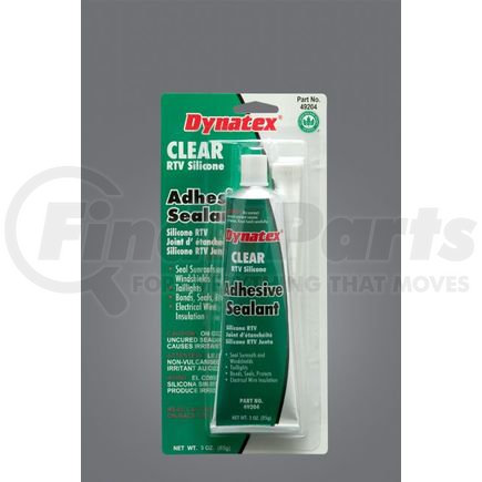 Dynatex 49204 Clear RTV Silicone Adhesive/Sealant